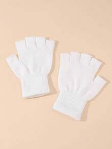 Solid Knit Gloves - Black - View 16