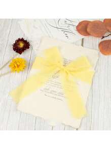 Set de 3 piezas, cinta decorativa de gasa de 5 m, tela de poliéster adecuada para invitaciones de boda, tarjetas de fiesta, decoración del hogar
