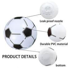 10 piezas/paquete Balones de fútbol inflables de 14.57 pulgadas para deportes acuáticos, balones de fútbol de playa, balones de fútbol para juegos al aire libre, balones de fútbol para decoración de fiestas de playa, ligeros y portátiles, artículos esenciales de playa, accesorios de playa, flotador de piscina - Multicolor - Ver 5