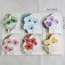 15 件透明花朵贴纸，用于剪贴簿 PET 花卉贴纸，彩色复古工艺贴纸，用于日记剪贴簿，透明花朵贴花，适用于学校用品，返校