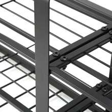 4 Layers 8 Slots Wall Mount Power Tool Organiser Garage Tool Holder Organiser Rack - Black - View 4