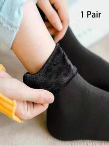 1/2/5/10 Pairs Solid Color Pattern Women Unisex Couples Mid-Calf Socks Winter Holiday Gifts, Fall Socks - Multicolor - View 25