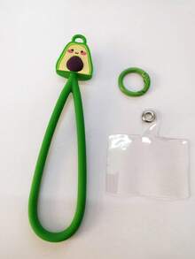 1 件可爱卡通硅胶手机挂绳 + 透明垫，短腕带挂绳，个性化相机/钥匙/包手机链 - 彩色 - 查看 7