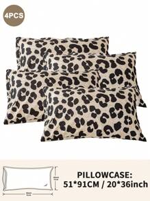 1pc/2pcs/4pcs Leopard Print Pillowcase (Pillow Insert Not Included), Soft & Comfortable, Suitable For All Seasons - Multicolor - View 31