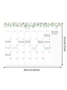 BUBU 1 pieza Calendario magnético para refrigerador 2025 - Calendario de escritorio desde enero de 2025 hasta diciembre de 2025, calendario mensual familiar, calendario de pared para arrancar para organizaciones en el hogar y la oficina, útiles escolares - verde menta - Ver 3