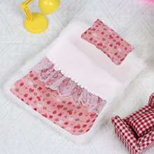 17cm (Schlafsack+Kissen), süße sitzende 1. und 2. Generation Puppenausstattung, Party Sammlerpuppen Zubehör, Puppensch lafsack, herzerwärmende Makronen, süße kleine Charakter Dekoration (ohne Puppen)