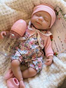 Muñeca bebé recién nacida Pascale o Vivienne de 13 pulgadas, hecha a mano con silicona Reborn, muñeca bebé anatómicamente precisa como regalo de cumpleaños para niños - Chica de silicona - Ver 6