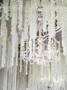 10株100厘米仿真紫藤花，丝质紫藤悬挂花卉，适用于婚礼、派对、室内/室外装饰、婚礼中心摆件、春季装饰，可重复使用的仿真紫藤花，可用于庭院、墙壁、卧室、花园、墙面装饰、室内/室外装饰、婚礼装饰、餐桌装饰、情人节、生日派对装饰 | 优雅悬挂花卉 | 逼真花卉装饰 - 白色 - 查看 6