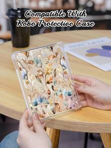 精美浪漫清新的秋叶 Kobo 保护壳，适用于 Kobo Clara Color/BW 2024、Kobo Clara 2E、Kobo Libra Color 2024、Kobo Libra 2，TPU 材质，浪漫礼物 - 彩色 - 查看 3