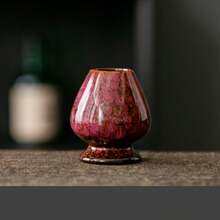 复古陶瓷抹茶碗、茶搅拌器架套装