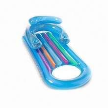 Summer Water Sports Inflatable Products Made Of PVC Material Single Water Inflatable Bed With Pillow Armrests Cup Holder And Backrest Luxury Lounge Chair For Adults 1-Piece Inflatable Folding Beach Bed With Soft Cushions Portable Lightweight And Durable. Suitable For Outdoor Pool Use, Pool Parties Water Fun And Summer Activities - Multicolor - View 10