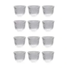 Bộ 6/8/12 chiếc cốc thủy tinh tròn đựng trà - Có thể tái sử dụng, không chì, có thể tái sử dụng, họa tiết sọc, đa năng, có thể giặt bằng máy - Bộ đồ uống thanh lịch thích hợp sử dụng tại nhà - Nhiều màu - Xem 20