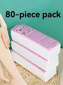 100 Peças/80 Peças/50 Peças Tiras de Cera para Remoção de Pelos Unissex, Tiras de Cera de Uso Único Profissional para Salão, Produto e Acessório Essencial para Remoção de Pelos para Barbearia, Salão de Beleza, Viagem/Papel Não Tecido Descartável para Remoção de Pelos, Acessório para Remoção de Cera