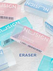 2 件可爱儿童橡皮擦简约纯色橡皮擦透明可视铅笔橡皮擦返校可爱学生用品返校