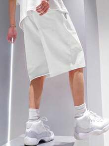 1pc Teen Boys Casual Loose Pocket Shorts, Sporty, Suitable For Outdoors, Spring/Summer