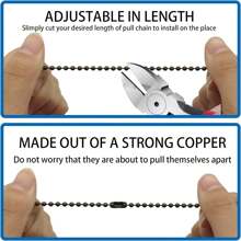 1 Set Ceiling Fan Pull Chain Ornaments Extension,12 Inches Lighting And Fan Beaded Ball Fan Pull Chain Extender With Connector, Dragonfly And Butterfly Ceiling Fan Pull Chain