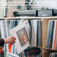 YYWSH-30 Pack 4 Mil Thick Vinyl Sleeves 12.75 X 12.75 Vinyl Record Sleeve Clear Plastic Outer Sleeve Record Protector For Storing Single And Double LP Albums Record Sleeves Protection From Scratchesz2q8 - Trong suốt - Xem 7