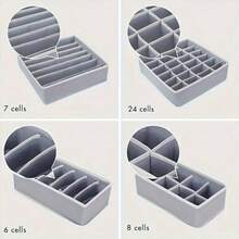 Foldable Underwear And Bras Drawer Organizers, Fabric Closet Dresser Drawers Organizers Dividers, Clothing Storage Organizers Box For Lingerie, Panties, Socks, Briefs,Ties