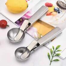 1pc Stainless Steel Ice Cream Scoop, Melon Baller Fruit Scooper, Kitchen Tool