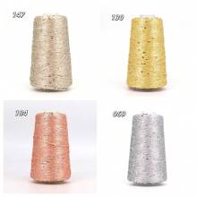 50g Hilo de lentejuelas brillante para tejer a mano, manualidades DIY, ropa, bolsos, sombreros y talla grande