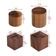 高端胡桃木珠宝展示架、戒指展示托盘、珠宝道具、珠宝收纳盒、带凹槽的木制展示盒 - 彩色 - 查看 6