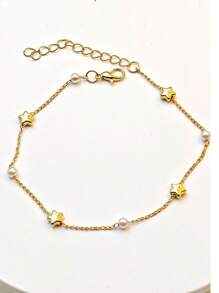 Bohemian Star Anklets, Pearl Anklets, Exquisite Anklets And Bracelets, Summer Beach Anklets, Jewelry Suitable For Ladies And Teenagers