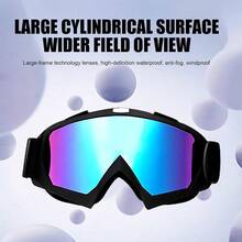 GEOXS2Pcs Motocross Goggles With Neck Gaiter Dirt Bike ATV Racing Ski Motorcycle Goggles Cycling Glasses For Outdoor SportF1HJ1FX2K12XGKG - 黑色 - 查看 4