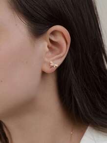 1 Paar S925 Sterling Silber zarte elegante Libellen Ohrstecker für Frauen, einzigartiges Design