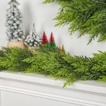 Couronne de pin de Norfolk pour la porte d'entrée, couronne de pin de Norfolk au toucher réel, couronne verte artificielle réaliste, décoration de vacances pour la décoration de la maison