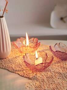 1 قطعة/3 قطع من حاملات الشموع الزجاجية الزخرفية الفنية، حاملات شموع زهور الكرز، حاملات شموع زهرية، حاملات شموع مركزية لطاولة الحفلات والطعام، ديكور طاولة الزفاف، حاملات شموع لطاولة الطعام والزفاف والحفلات وديكور المنزل (الشموع غير مشمولة)