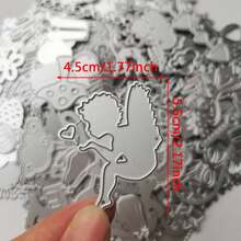 10pcs/20pcs Random Metal Cutting Dies, Small Size DIY Paper Card Craft Cutting Mold, Carbon Steel Mold For Scrapbooking, Greeting Cards, Embossing, Home Decor Projects