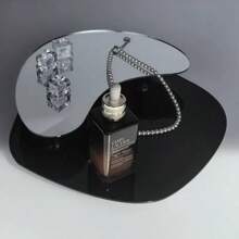 1 pieza Bandeja acrílica de forma asimétrica, soporte de fragancias y perfumes, caja de almacenamiento de joyas, plato de exhibición, accesorio decorativo de lujo para el hogar, apropiado para la entrada