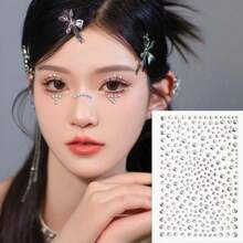 3 件/1 件 3D 人造珍珠贴纸自粘，人造珍珠贴纸发饰 DIY 配件，亚克力多功能发饰，美甲装饰，化妆装饰（1 张共 325 颗人造珍珠），美发工具