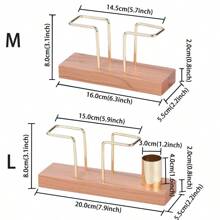 1pc/2pcs/4pcs Solid Wood Creative Vertical Tissue Holder, Napkin Holder For Kitchen Dining Table,Cafe Hotel Restaurant Desktop Napkin Holder, Simple Table Tissue Holder With Wood Base For Paper Napkins, Modern Dispenser For Home Decor