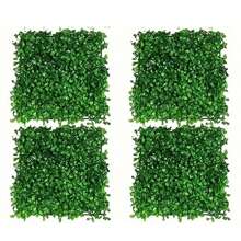 1/4/10 piezas Paneles de pared de hierba artificial Boj verde follaje Telón de fondo de pared vegetal Seto artificial Planta espesa protegida contra los rayos UV Pantalla de privacidad para decoración de jardín interior y exterior