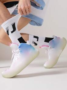 1/3/6 pares de calcetines de baloncesto con bloqueo de color