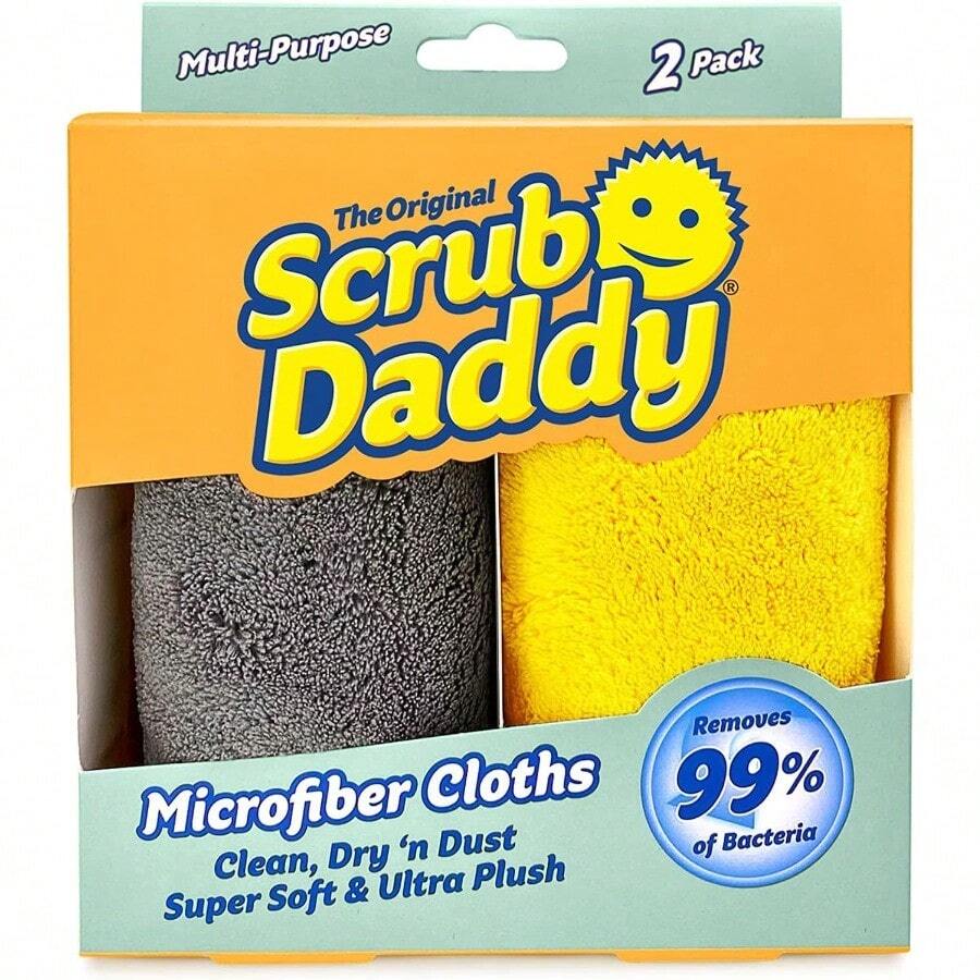 Microfiber Cloths All Purpose Super Soft Ultra Plush Microfiber Towels Contains Grey Yellow Cleaning Rags 2 Pack - ['Grey''Yellow'] - View 1