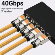 Cat8 Industrial Grade Ethernet Cable, 10Gbps High Speed Shielded Wideband LAN Cable For Server Room/Equipment, Home Theater/Gaming, Outdoor/Indoor Use - Orange - View 3