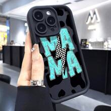 1pc TPU High-Edge Anti-Drop Design With MAMA Letter Printing Anti-Drop And Shockproof Full-Cover Mobile Phone Case Suitable For Iphone16pro Max/16pro/16plus/16/15/14/13/12/11/XSMAX/XS/XR/Galaxy S22plus/S23ULTRA/S24FE/S25 EDGE Is Cute And Fashionable, And Is A Good Choice For Various Festivals