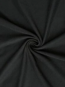 100% Cotton Women's T-Shirt Short Sleeve Summer 200g Fashion Print Casual Sports Outdoor Comfortable Breathable - 黑色 - 查看 3