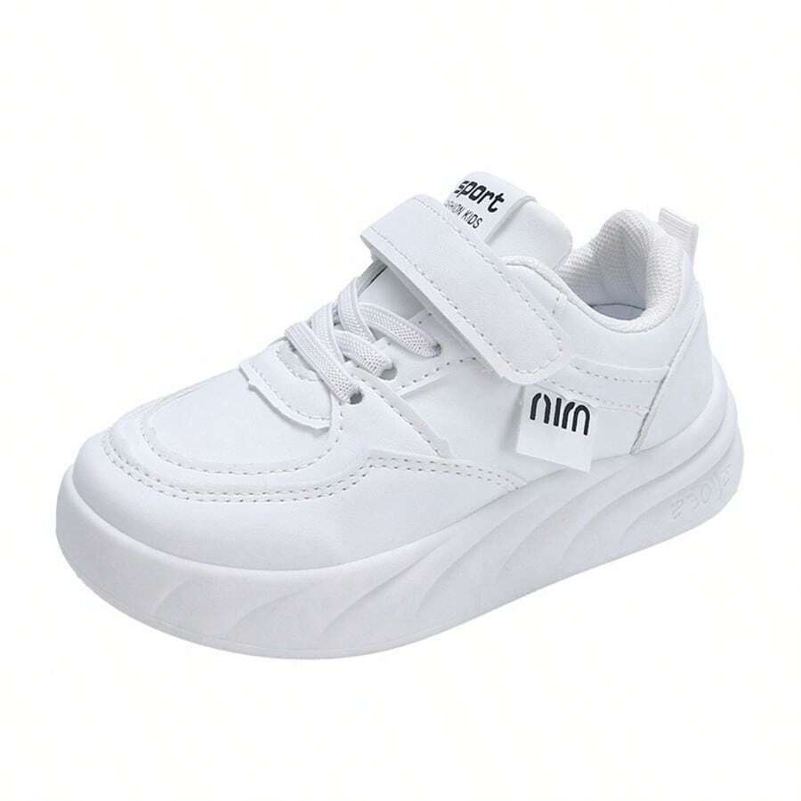 Tenis Escolares Blancos Unisex con Doble Cierre Autoadherente - Blanco - Ver 1