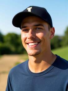 1 Pc Letter A-Z Men's Black Hard Top Stylish Baseball Cap Woman's Couple's New Design Casual Street Versatile Sun Protection Visor Hat Breathable Sweat-Absorbing Outdoor Sports Cap