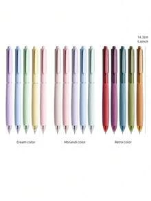 Set de 5 bolígrafos de gel multicolor de 0.5mm, de seque rápido, para escribir, ideal para la vuelta al cole - Multicolor - Ver 11
