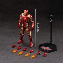 漫威钢铁侠系列 MK43 约7英寸可动人偶，创意桌面摆件，适合成人，可用作房间装饰礼品 - MK43 - 查看 8