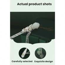 LZVintage Hairpin Sticks 925 Sterling Silver Chinese Hair Stick For Women Long Hair Retro Hair Chopsticks Nature Jade Turquoise Bead Decor Hairsticks Hair Accessories For Party Dialy Life3748 - 綠松石 - 查看 2