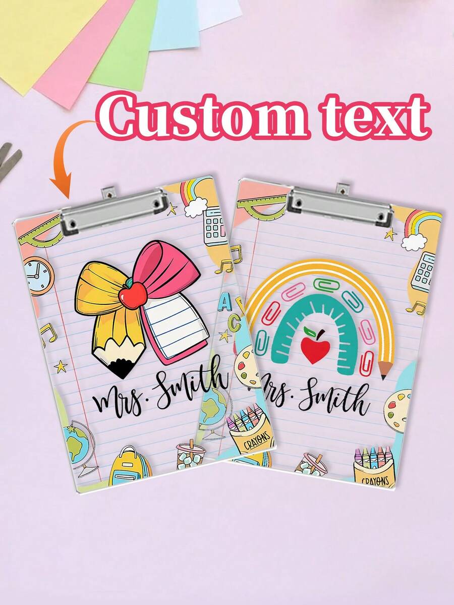 1pc Customized Personalized Teacher, Teacher Gifts, Back To School, Custom Clipboard With Teacher Name, School Supplies, New Teacher Gift, Personalized Gifts, Holiday Decorations, Office Decor, Father's Day Gift, Teacher Appreciation, Thoughtful Gift
