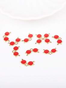 10 件/包多色水滴眼镜形吊坠，DIY 珠宝制作配件