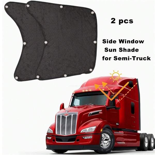 2 Stücke Halbfenster Sonnenschutz für Sattelzüge, 48 cm x 58 cm Halbfenster Sonnenschutz für Volvo VNL RV International LKW, geeignet als LKW Zubehör für Innenausstattung, ein Must-Have Accessoire für Fahrzeuge, ohne Futter, einfaches Design
