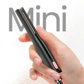 PinkSings 15mm Small Flat Iron, Pencil Flat Iron For Short Hair, Mini Hair Straightener For Edges, Tiny Hair Straightener With Floating Plates Auto Shut Down