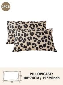 1pc/2pcs/4pcs Leopard Print Pillowcase (Pillow Insert Not Included), Soft & Comfortable, Suitable For All Seasons - Multicolor - View 38